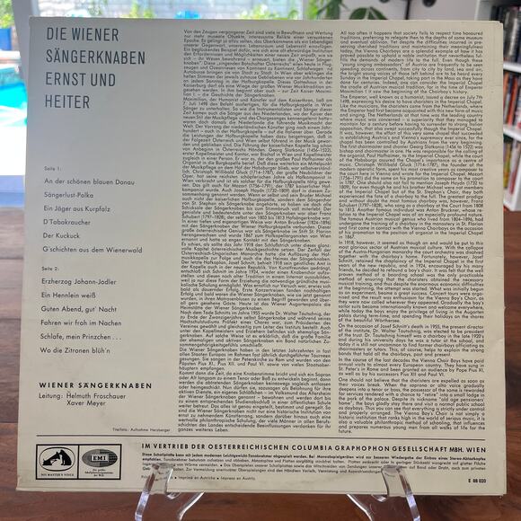 Die Wiener Sängerknaben Ernst Und Heiter Vinyl LP Columbia 2 E 042-33020 - Picture 7 of 7